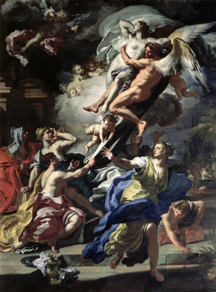 Borea rapisce Oreithyia, figlia di Erechtheus - Kunsthistorisches Museum, Vienna